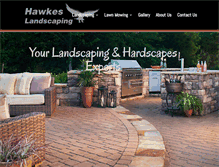 Tablet Screenshot of hawkes-landscaping.com